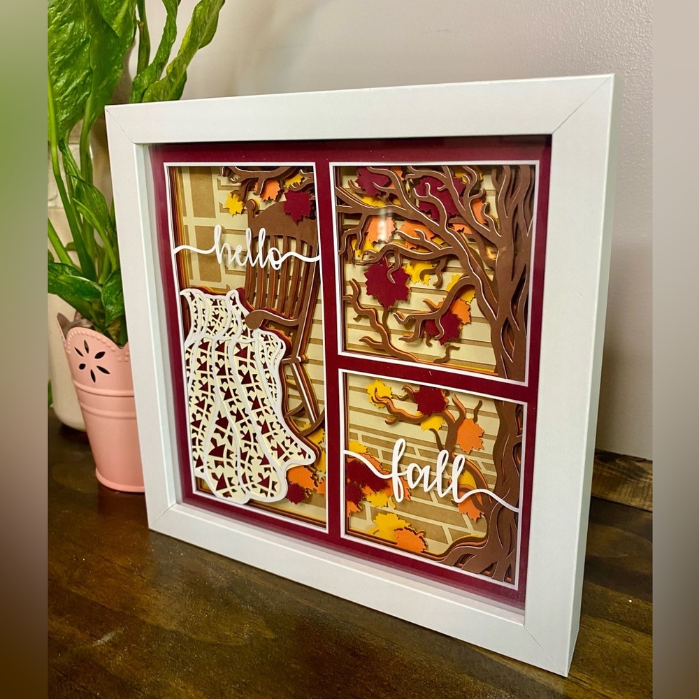 3D Hello Fall Shadowbox - Picture 4 of 8